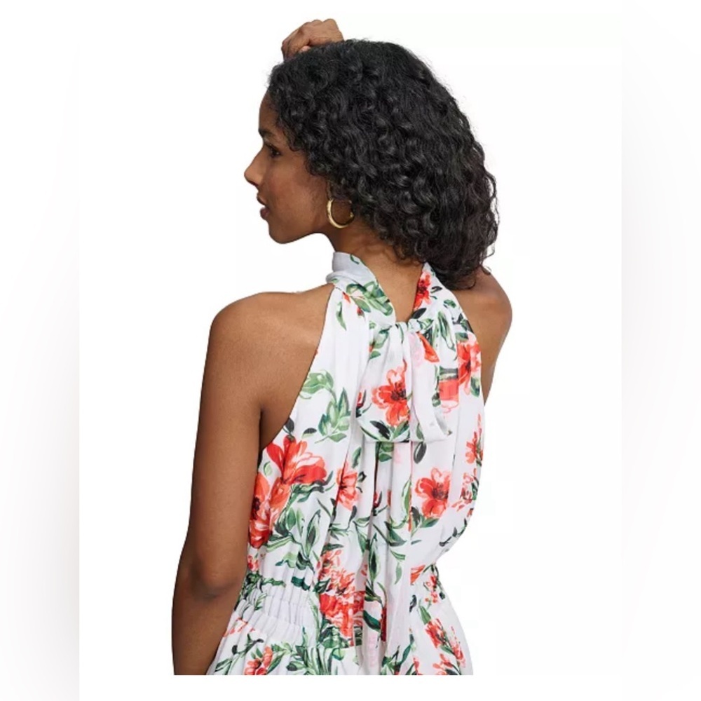 Brand New Calvin Klein Women’s Floral A-Line Halter Dress, Size 10 Petite, NWT - Picture 7 of 8